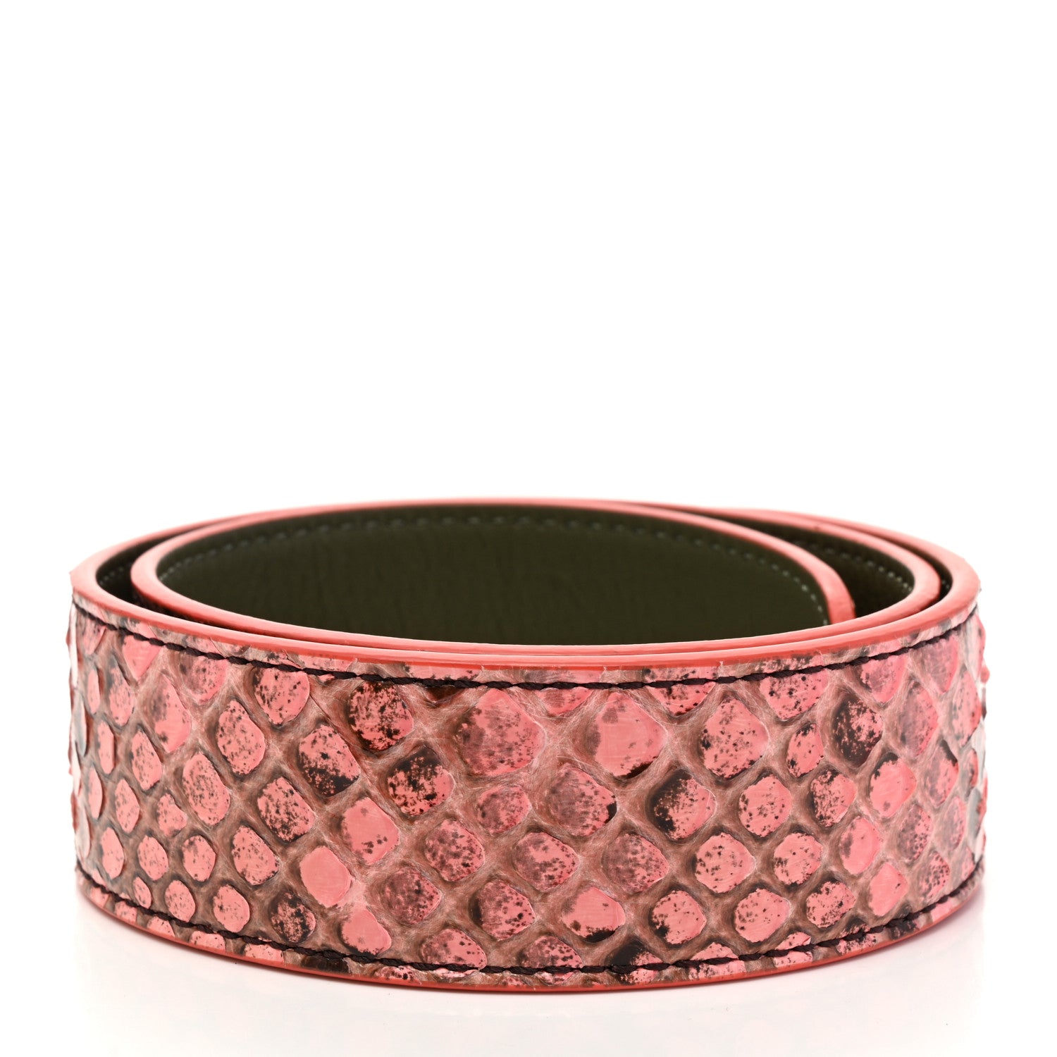 Fendi Shiny Snakeskin Vitello Dolce Strap You Purple Yellow 2 of 4