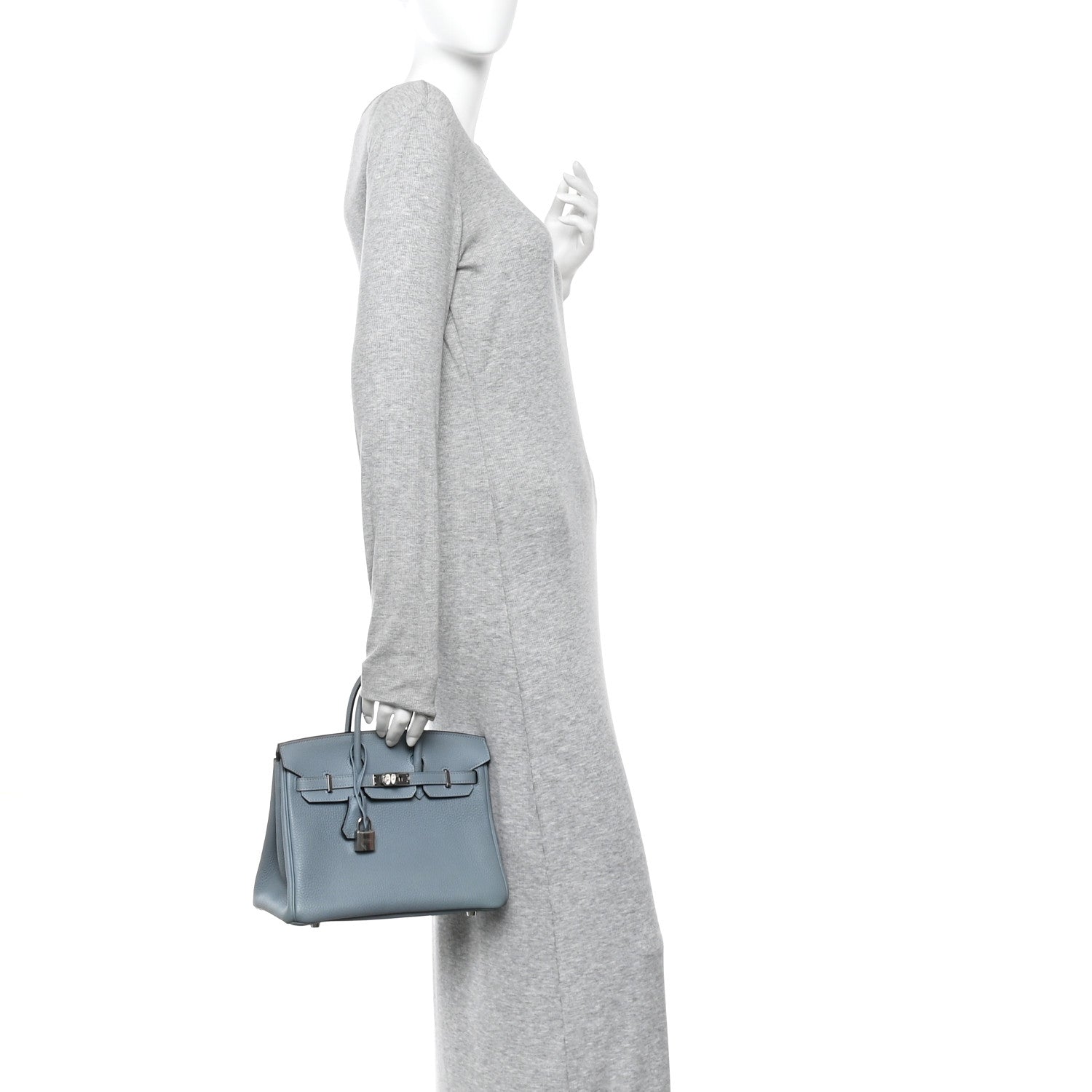 Hermes Togo Verso Birkin 25 Bleu Lin Chai 2 of 14