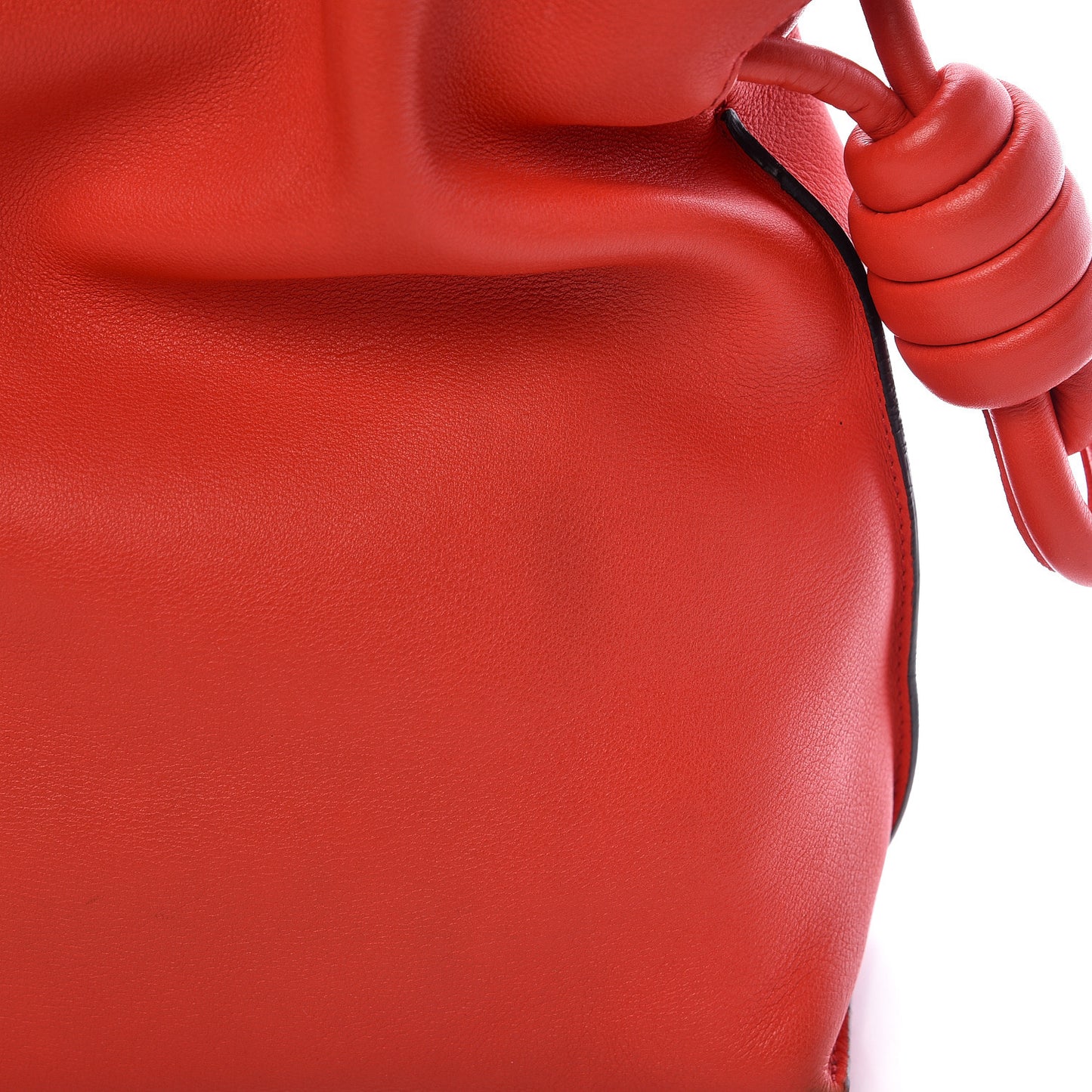 Calfskin Flamenco Knot Bag Red