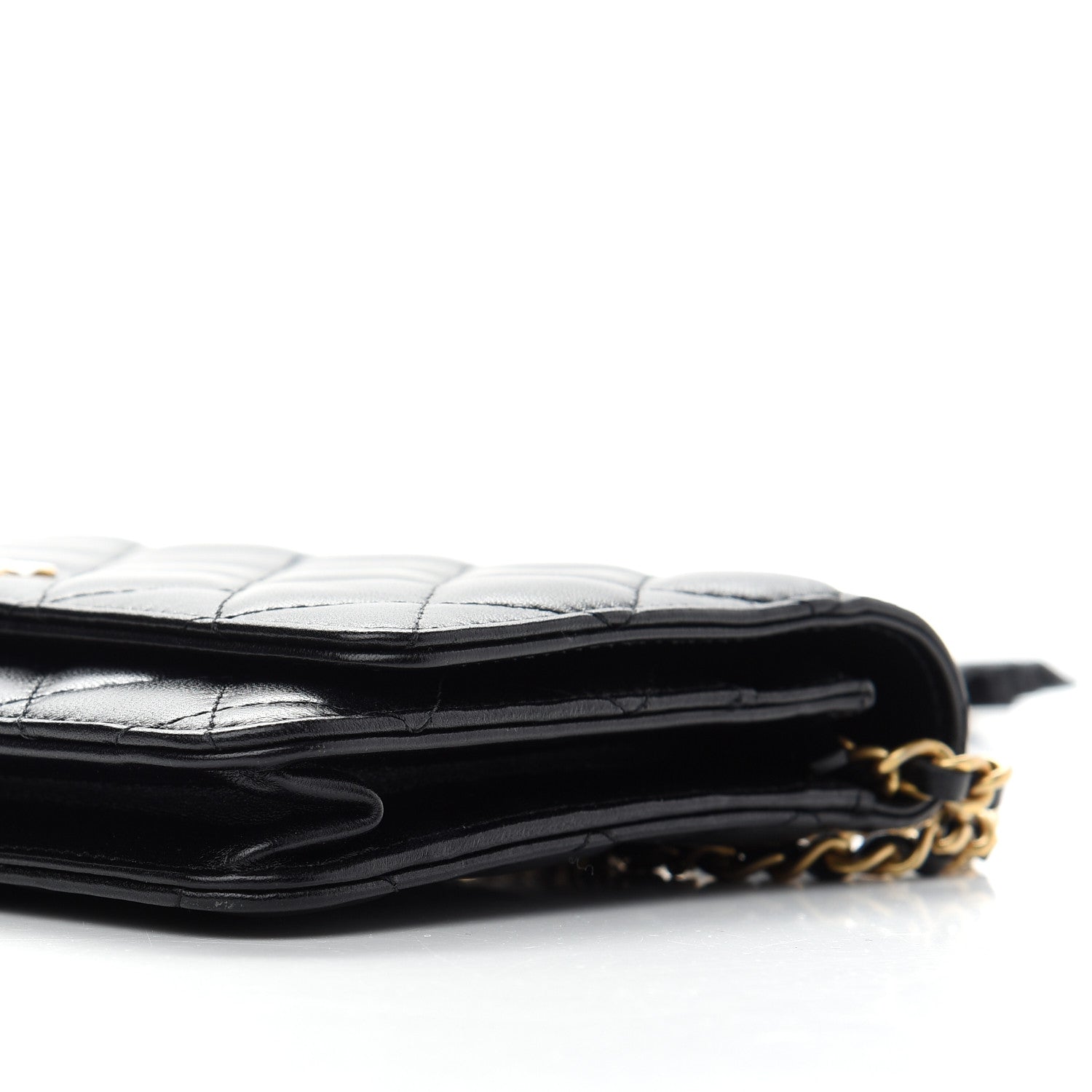 Chanel Lambskin Quilted Romance Wallet on Chain WOC Black 10 of 13