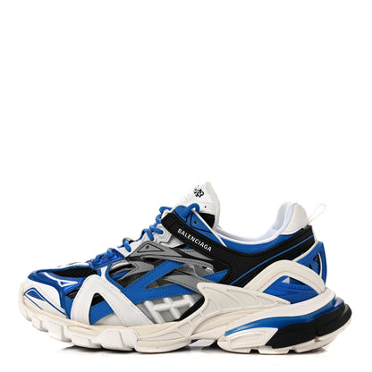 Balenciaga Rubber Mesh Tri-Color Mens Track.2 Open Sneakers 43 Blue Grey White 1 of 7