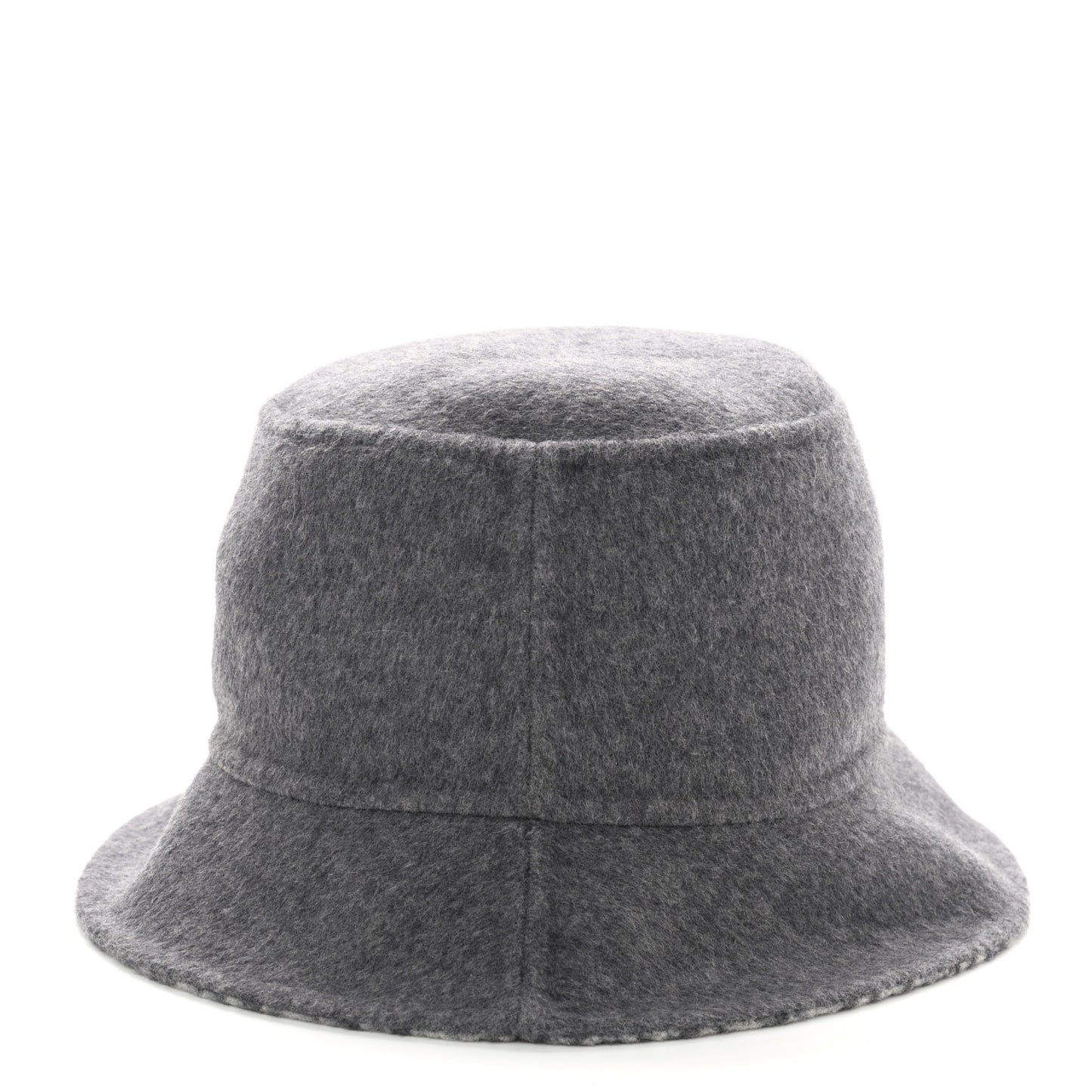 Wool Oblique Jacquard Bucket Hat Grey