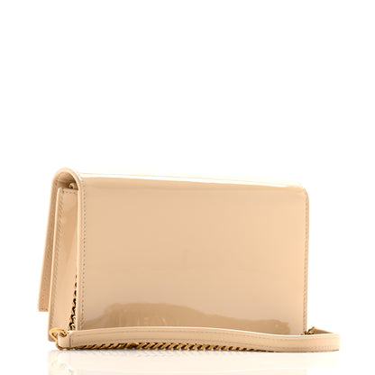 Saint Laurent Patent Classic Monogram Kate Tassel Chain Wallet Dark Beige 3 of 9