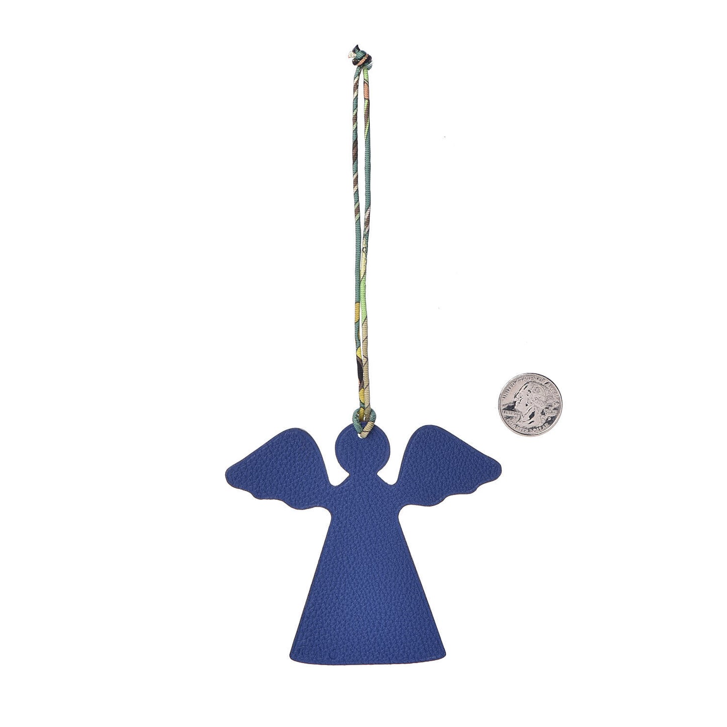 Togo Epsom Petit H Angel Bag Charm Bleu Electrique Etain