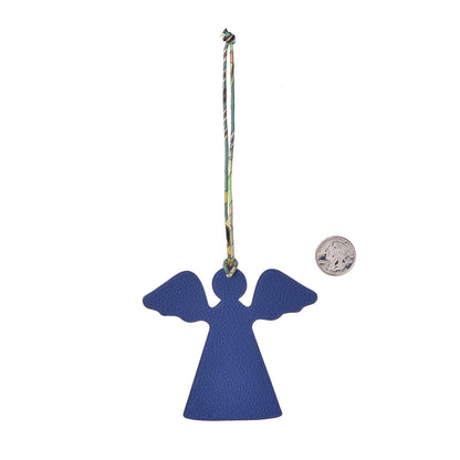 Hermes Togo Epsom Petit H Angel Bag Charm Bleu Electrique Etain 2 of 3
