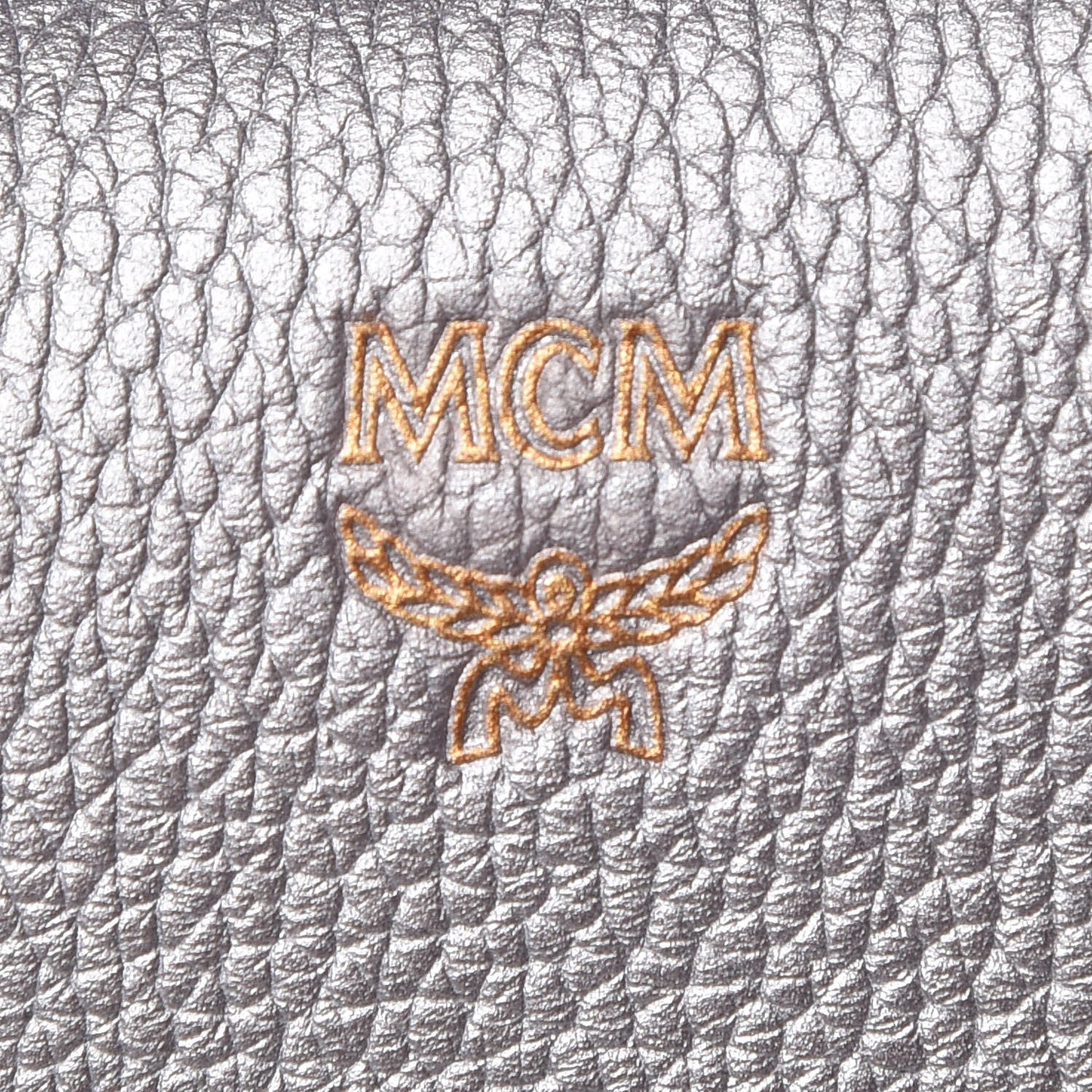 MCM Metallic Grained Calfskin Medium Milla Tote Spike Silver 8 of 8