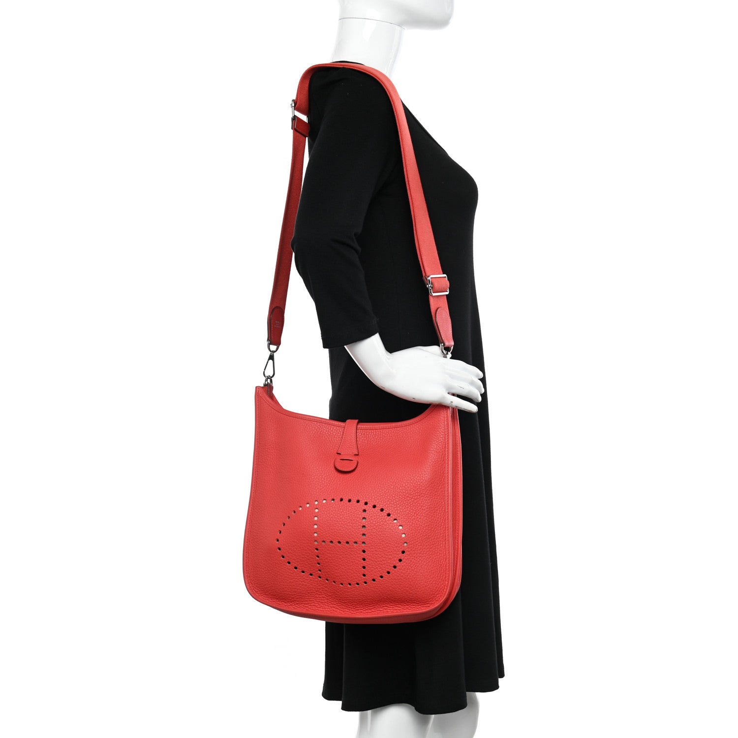 Hermes Taurillon Clemence Evelyne III PM Rouge Pivoine 2 of 13