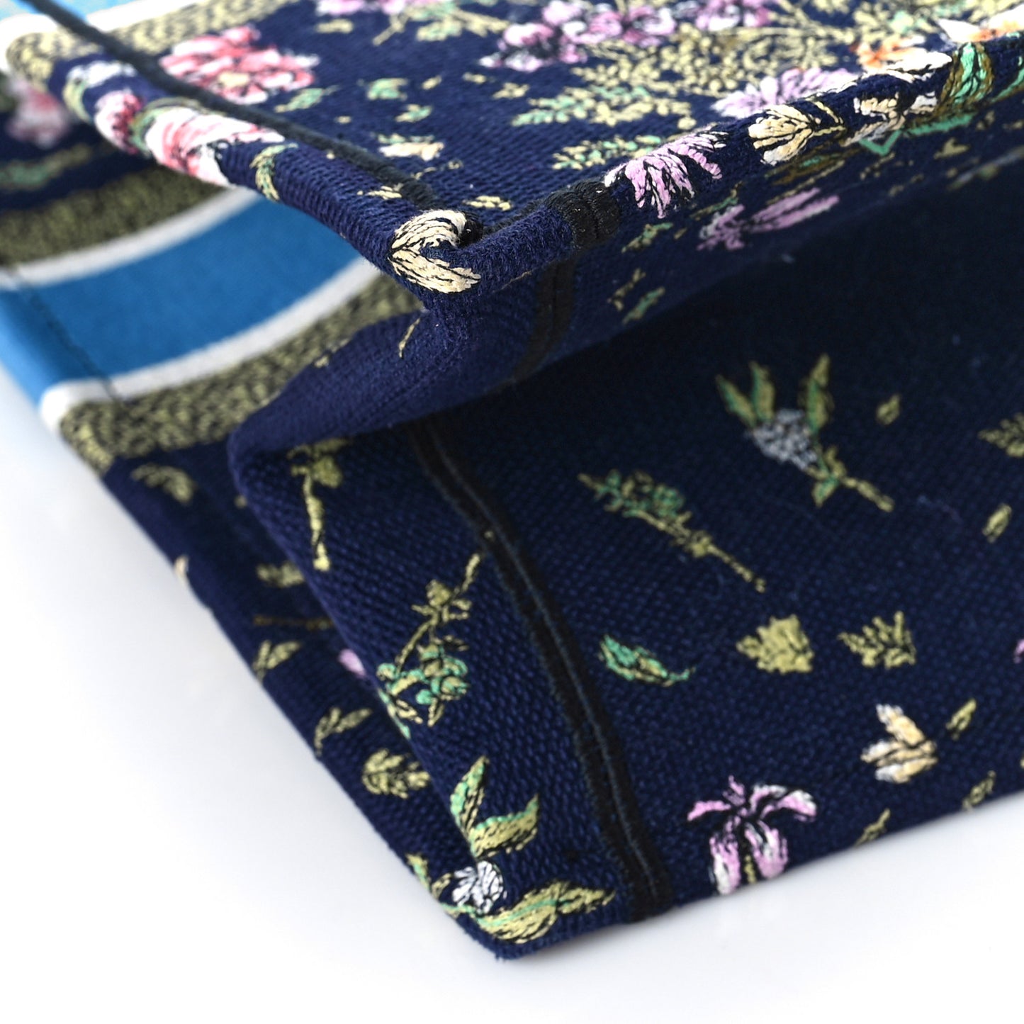 Canvas Embroidered D-Constellation Book Tote Blue Multicolor