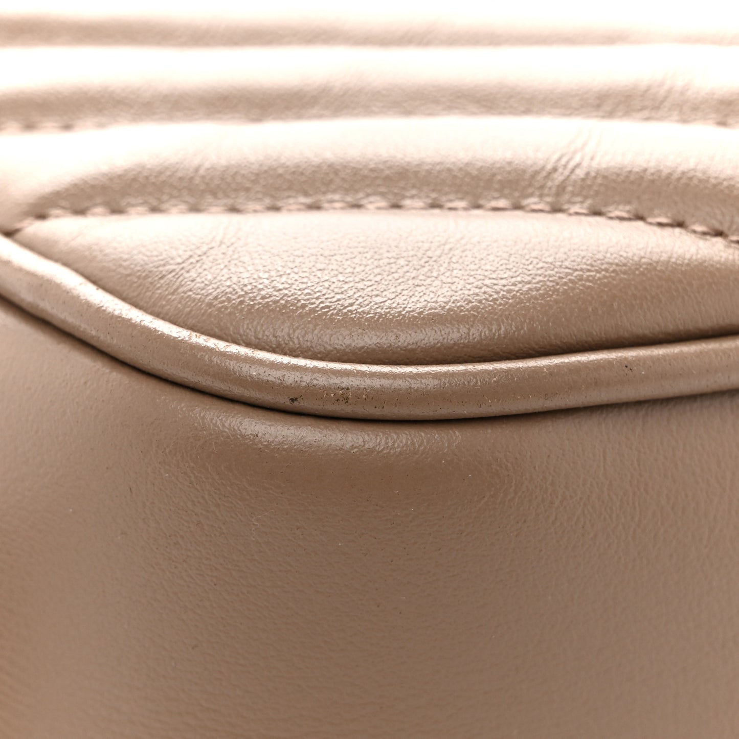 Calfskin Matelasse Monogram Lou Camera Bag Dark Beige