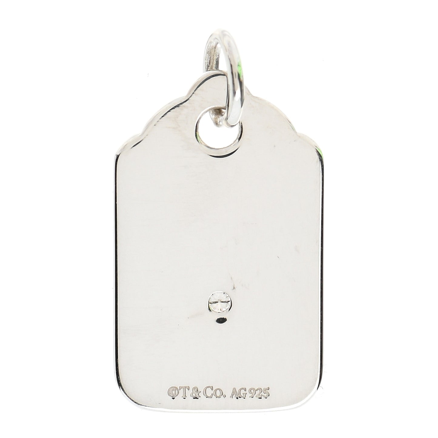 Sterling Silver Diamond Best Logo Charm