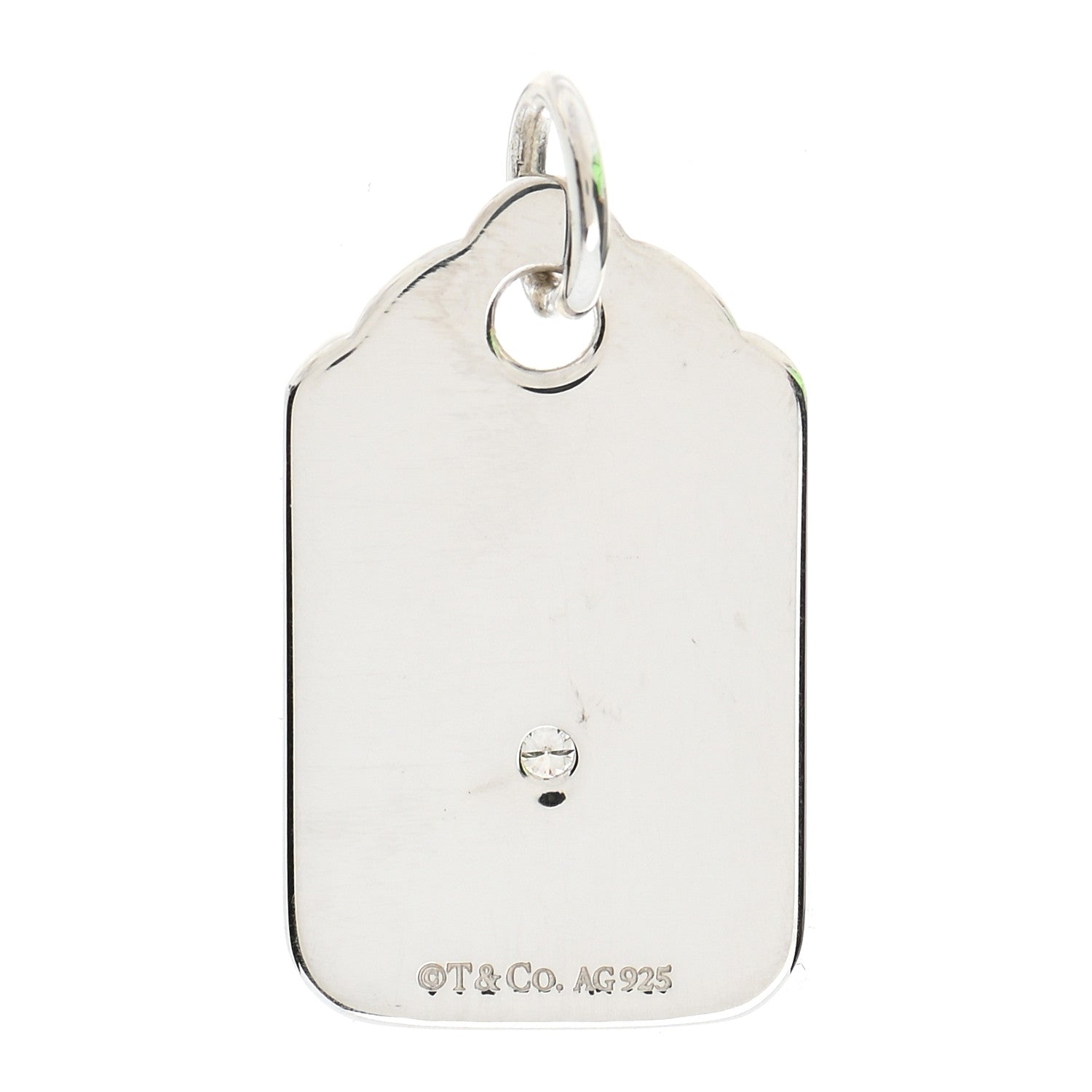 Tiffany Sterling Silver Diamond Best Logo Charm 3 of 4