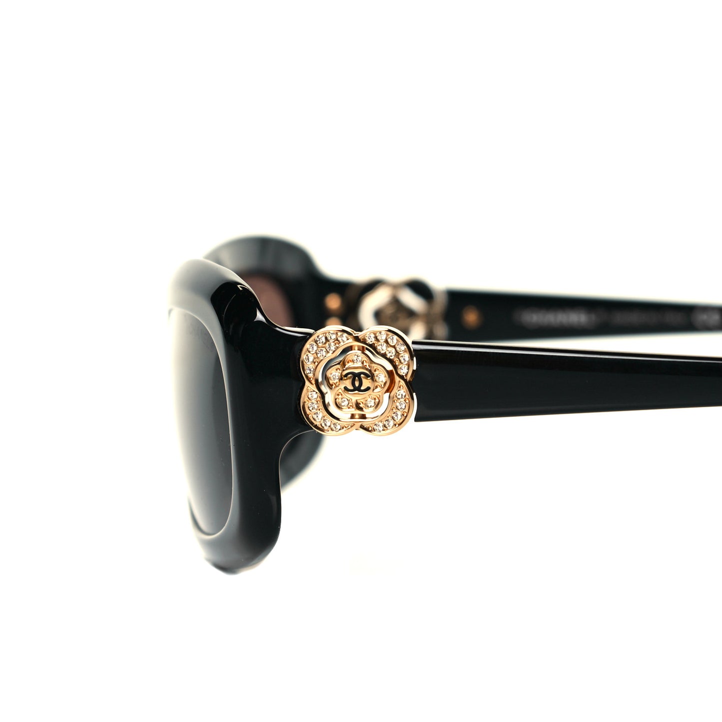 Crystal Camellia CC Sunglasses 5127-B Black