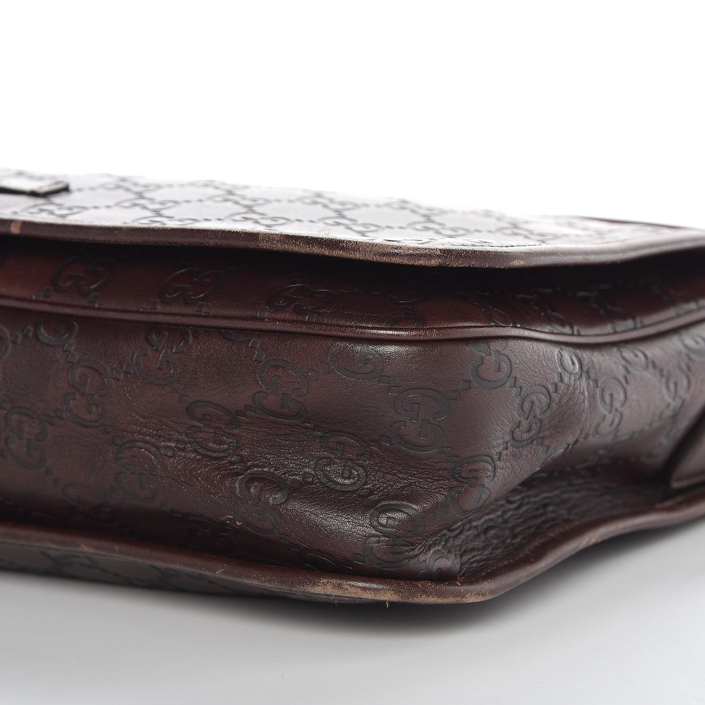 Guccissima Flap Messenger Bag Dark Brown