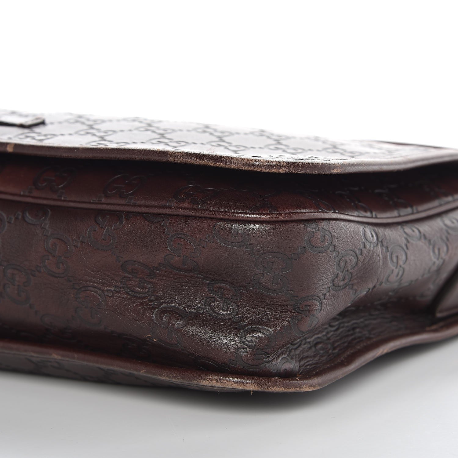 Gucci Guccissima Flap Messenger Bag Dark Brown 27 of 27