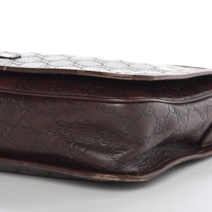 Gucci Guccissima Flap Messenger Bag Dark Brown 27 of 27