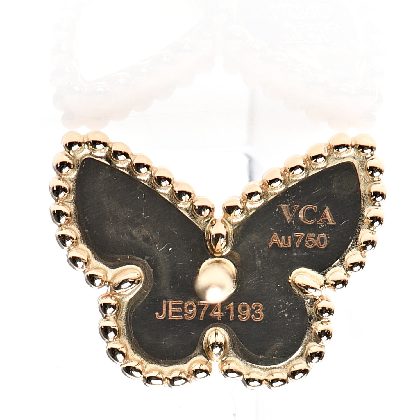 18K Yellow Gold Mother of Pearl Sweet Alhambra Butterfly Earrings