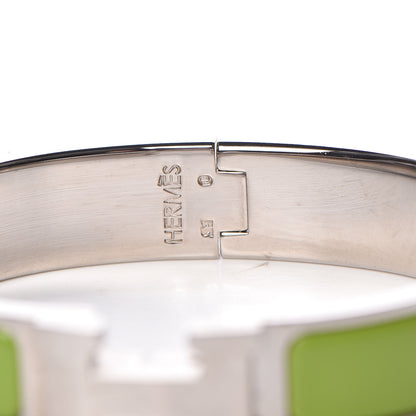 Hermes Enamel Narrow Clic Clac H Bracelet GM Vert Prairie 4 of 5