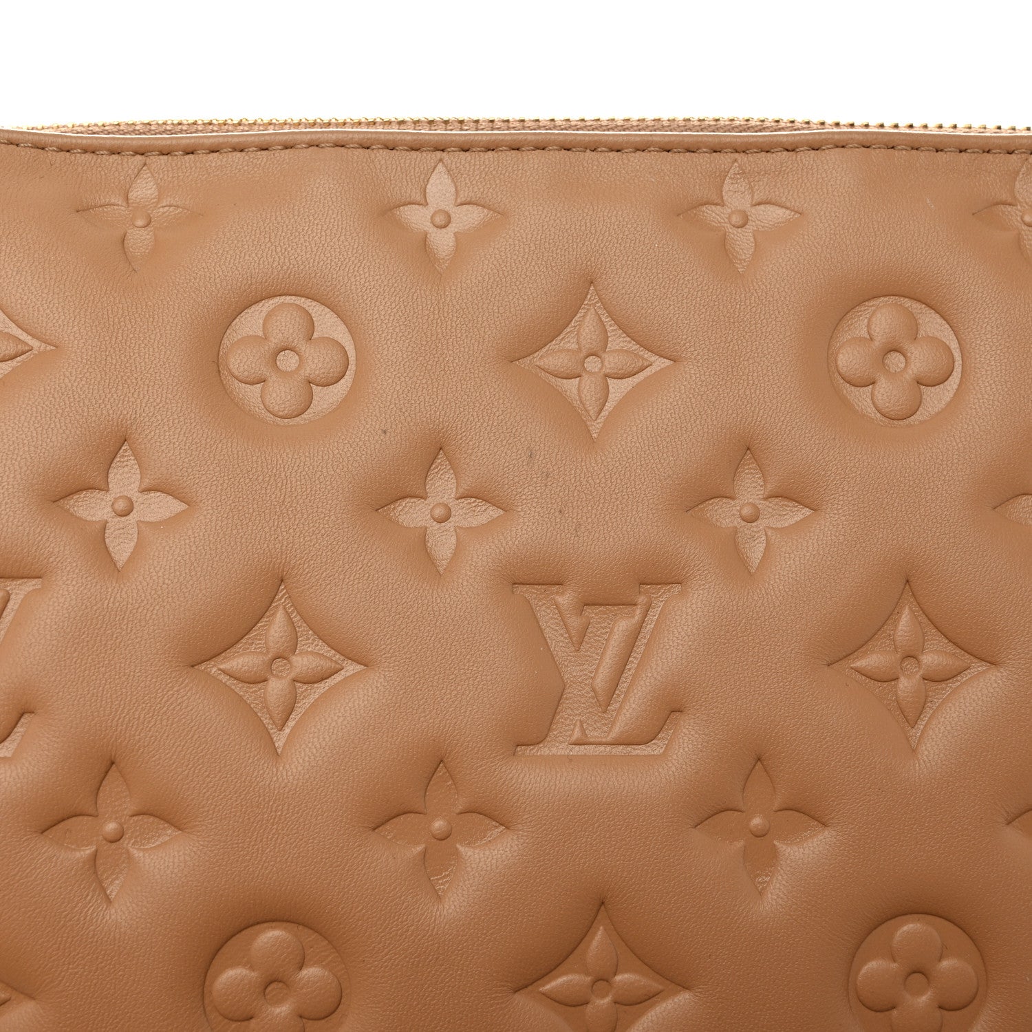 Louis Vuitton Lambskin Embossed Monogram Coussin PM Camel 11 of 11