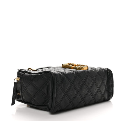 Marc Jacobs Grained Calfskin Quilted Double Stitched The Status Shoulder Bag Black 4 of 9