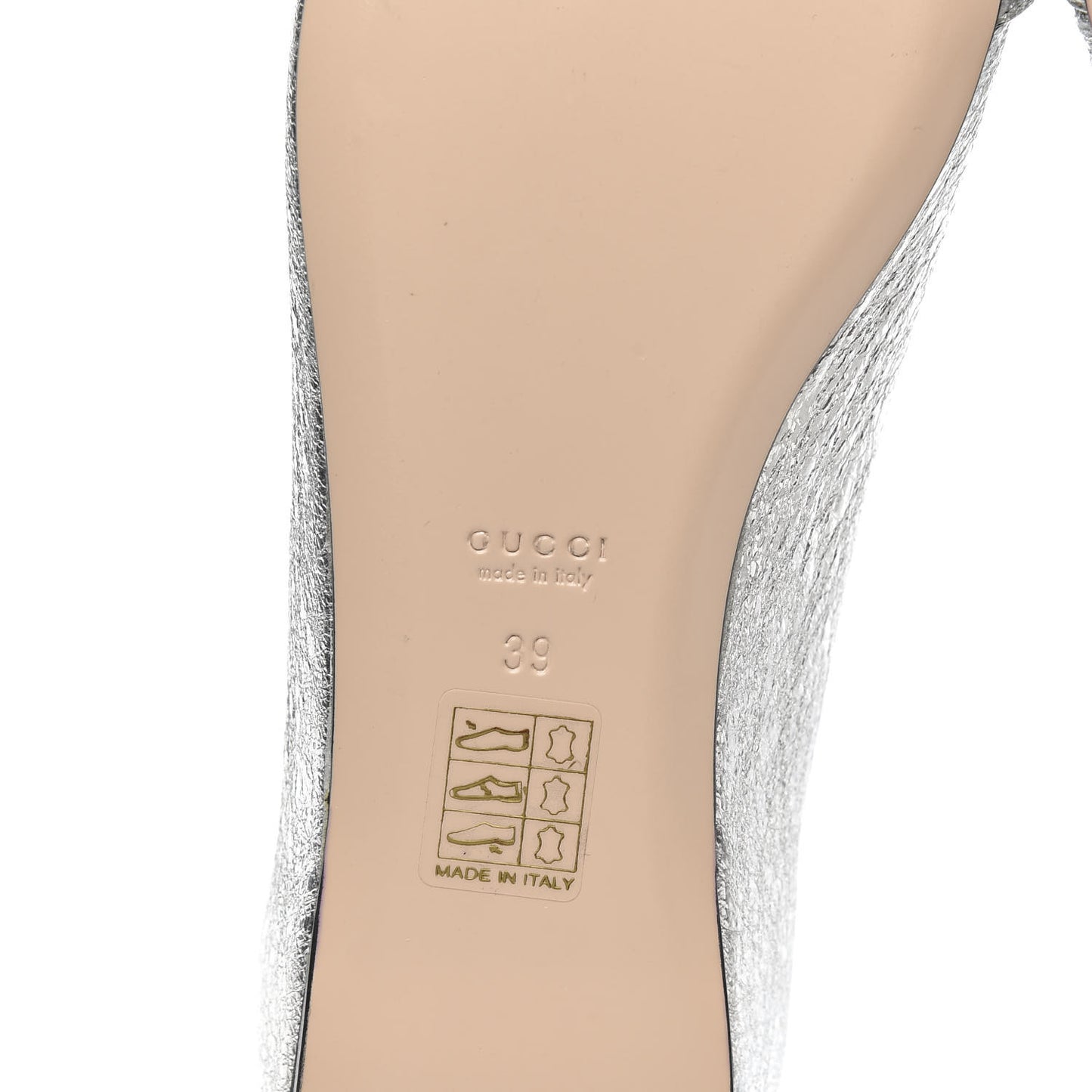 Galassia GG Marmont Fringe Flats 39 Argento