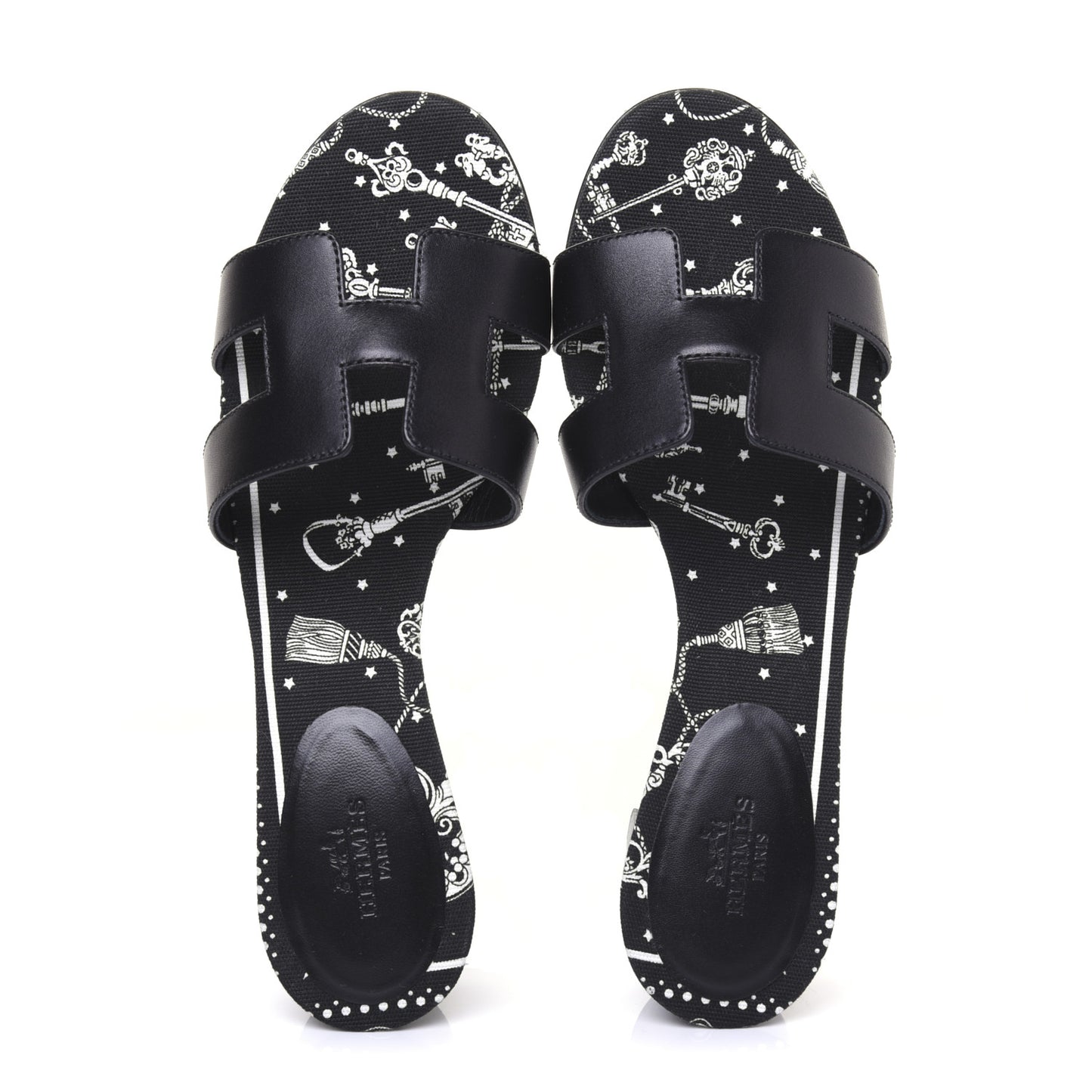 Calfskin Oasis Sandals 36.5 Black