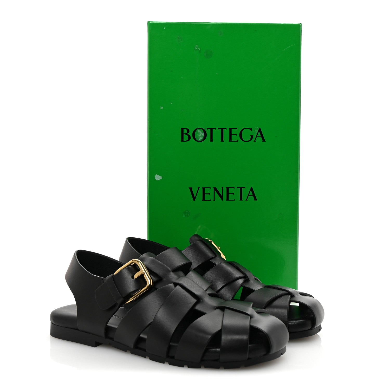 Bottega Veneta Calfskin Alfie Sandals  38 Black 9 of 9