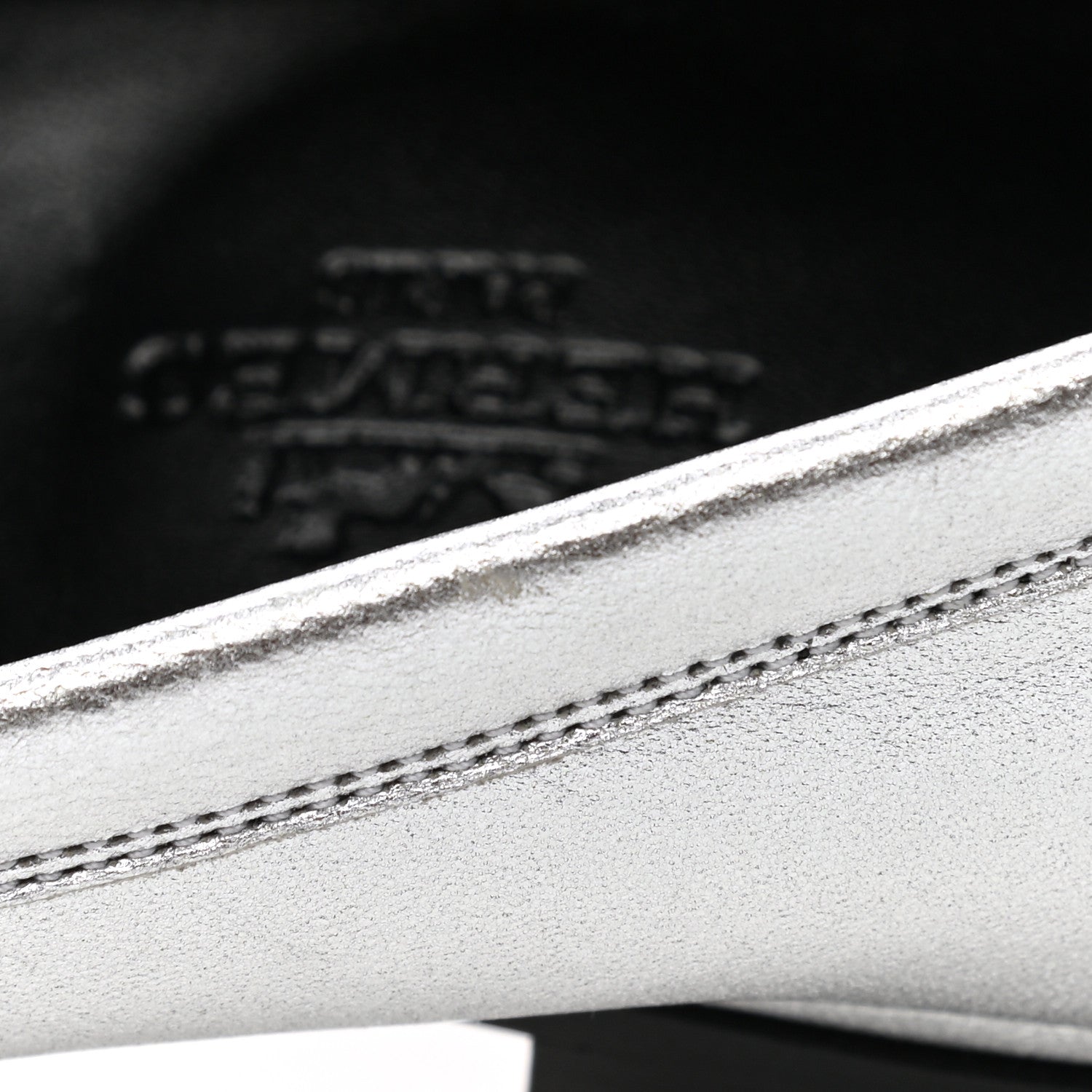 Hermes Metallic Goatskin Paris Loafers 37 Gris Argente 10 of 12