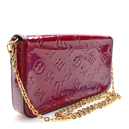 Louis Vuitton Vernis Felicie Chain Wallet Magenta 7 of 19