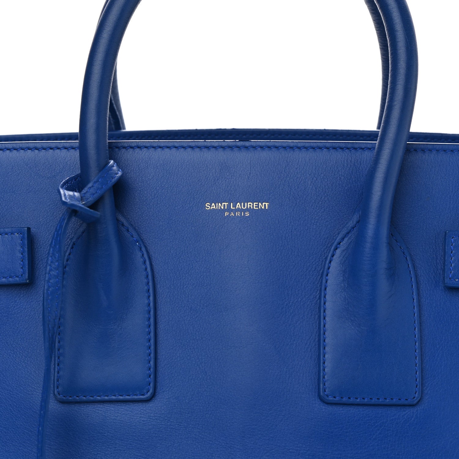 Saint Laurent Calfskin Small Sac De Jour Blue Majorelle 10 of 15