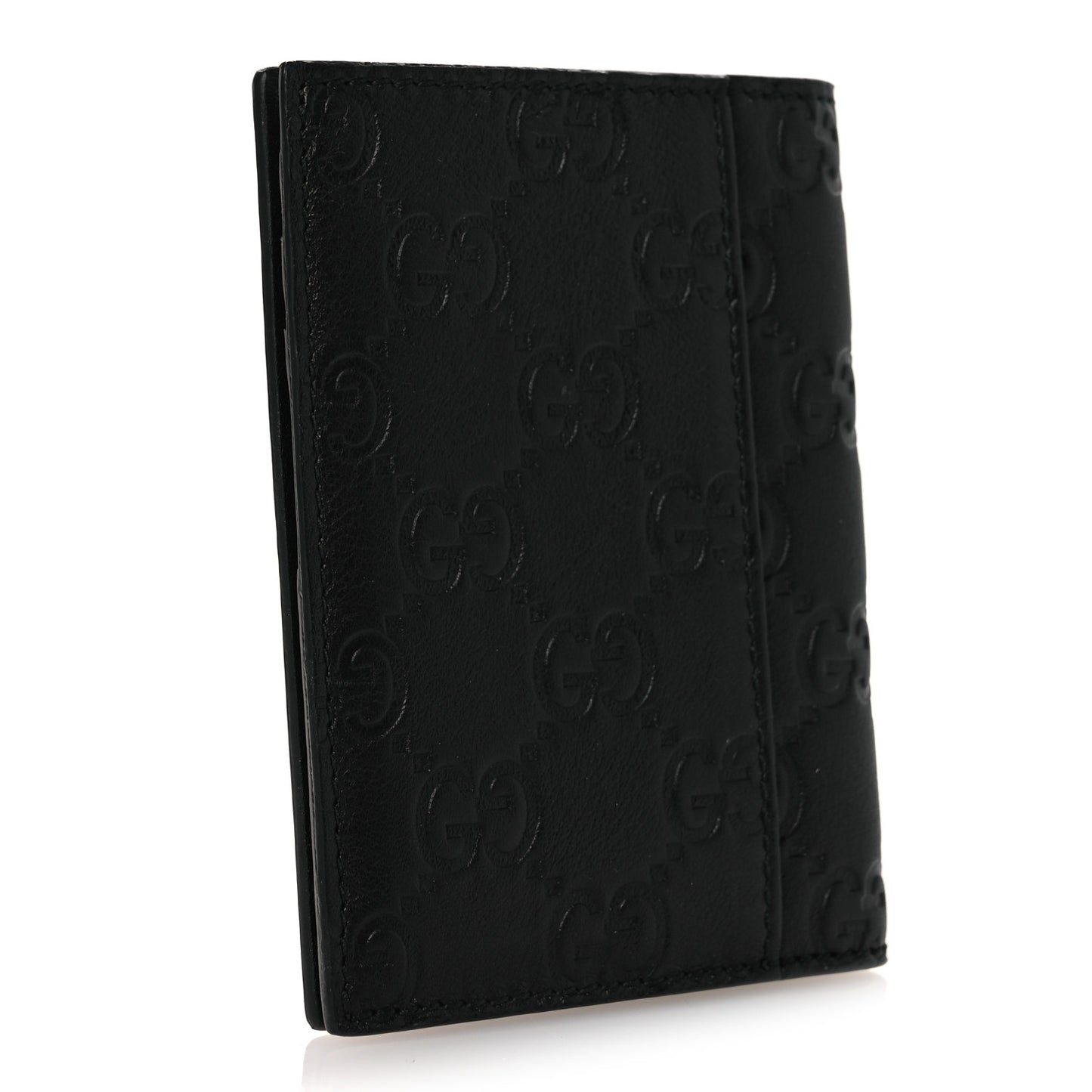 Guccissima Signature Passport Case Black
