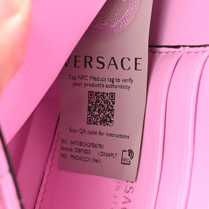 Versace Patent Quilted Virtus Tonal Evening Bag Pink 7 of 10