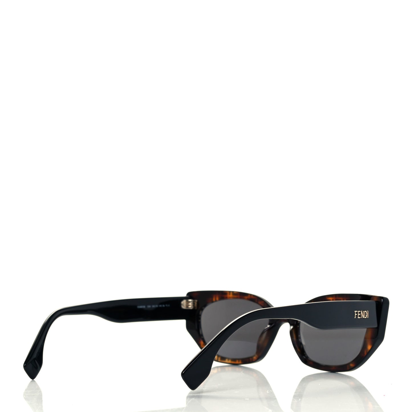 Acetate Fendi Bold Sunglasses FE40018I Havana Black