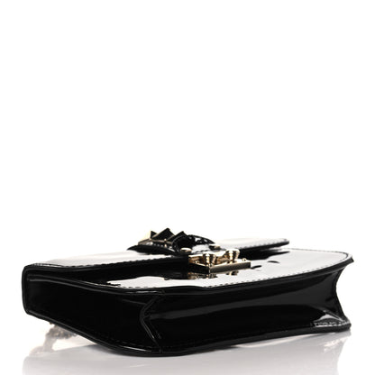 Valentino Garavani Patent Small Glam Lock Rockstud Flap Black 3 of 7