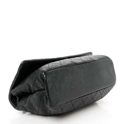 Chanel Crumpled Lambskin Quilted Medium Single Flap Black 4 of 11