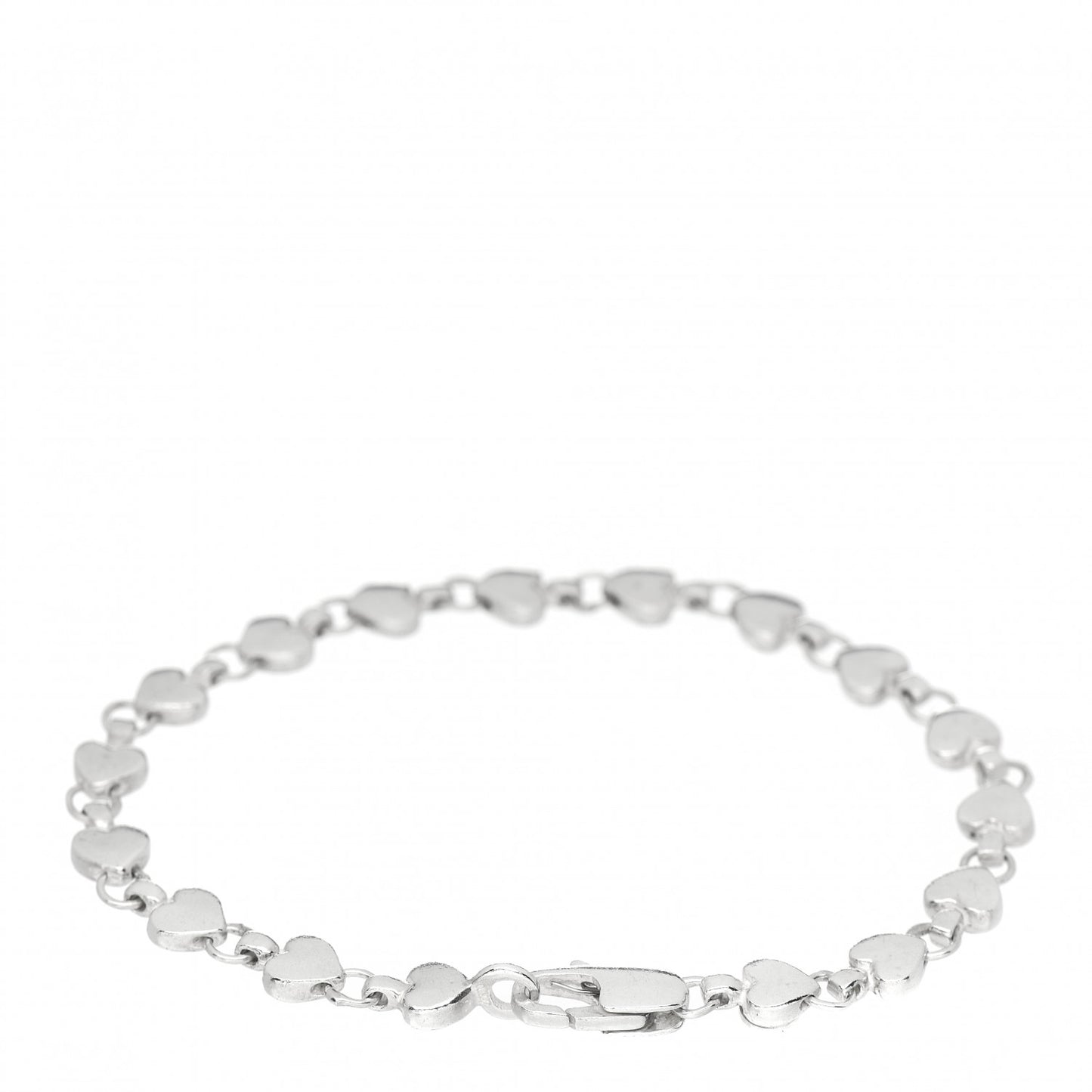 Sterling Silver Heart Link Bracelet