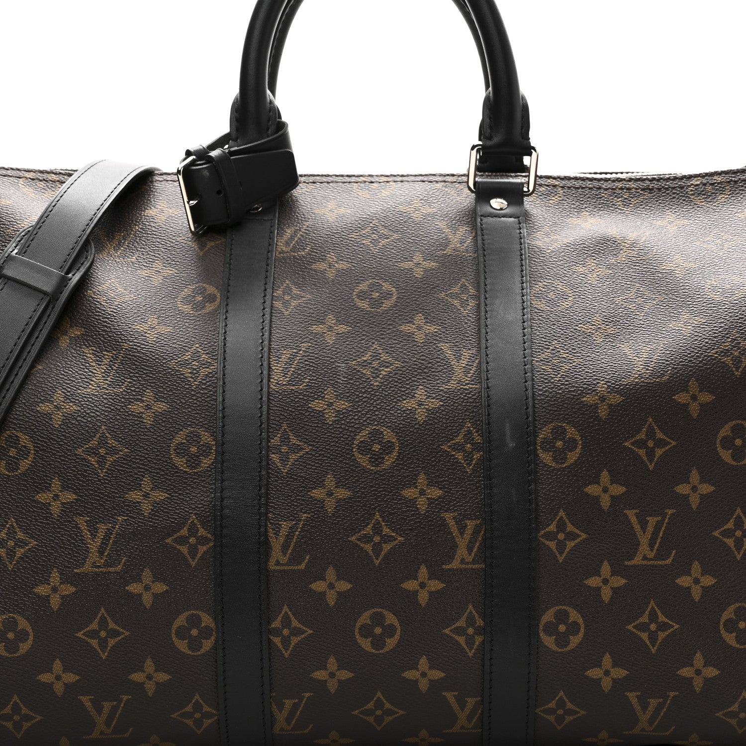 Louis Vuitton Monogram Macassar Keepall Bandouliere 45 7 of 10