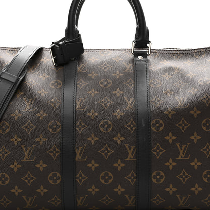 Louis Vuitton Monogram Macassar Keepall Bandouliere 45 7 of 10