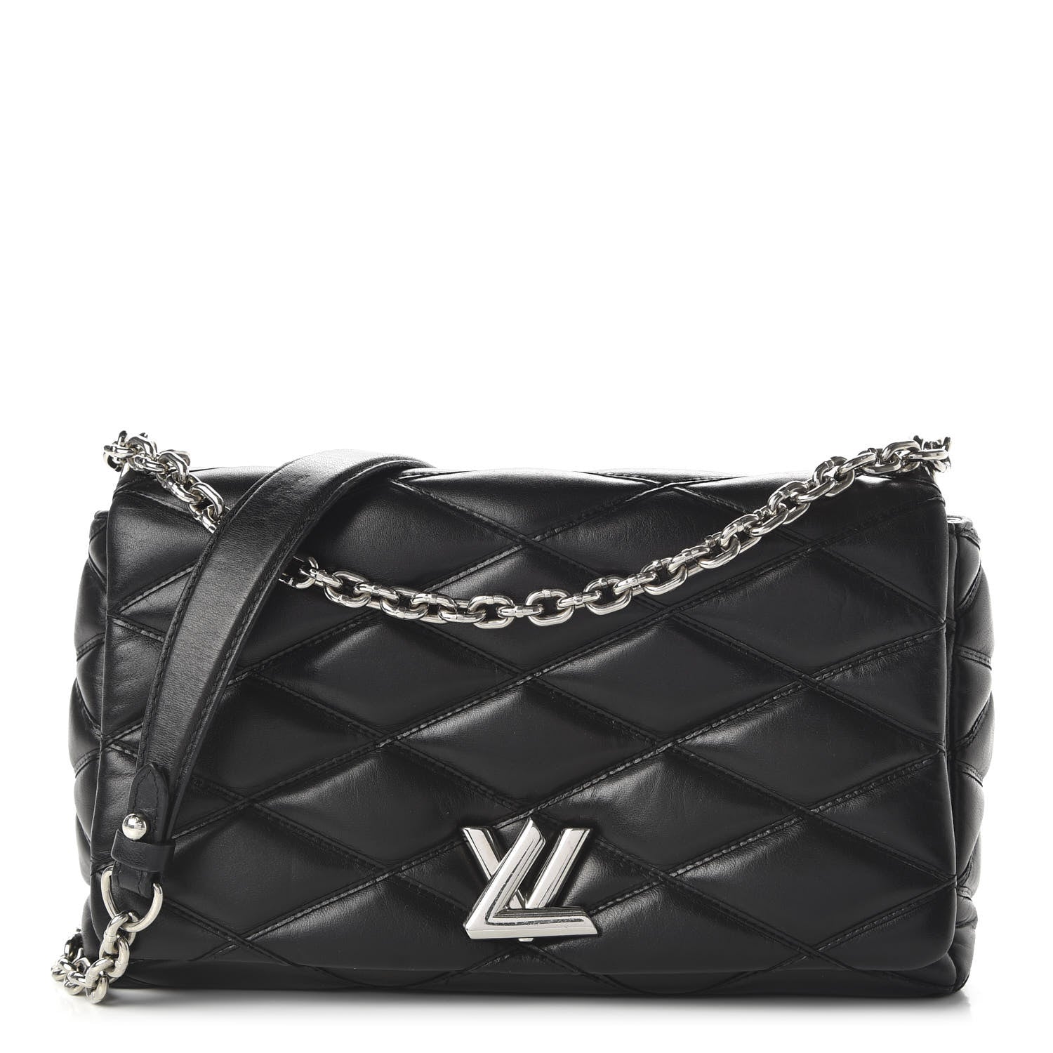 Louis Vuitton Lambskin Malletage GO-14 MM Black 1 of 9