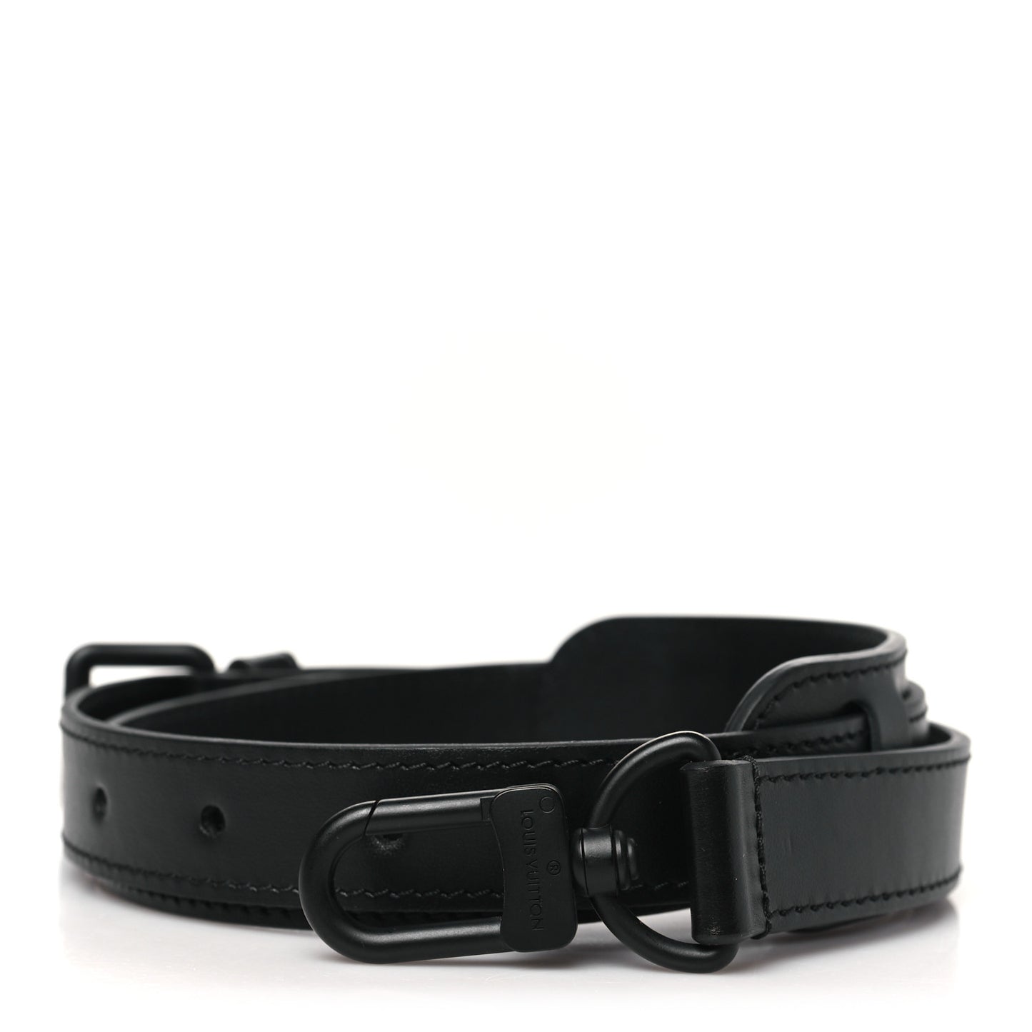 Calfskin Adjustable Keepall Bandouliere Shoulder Strap Matte Black