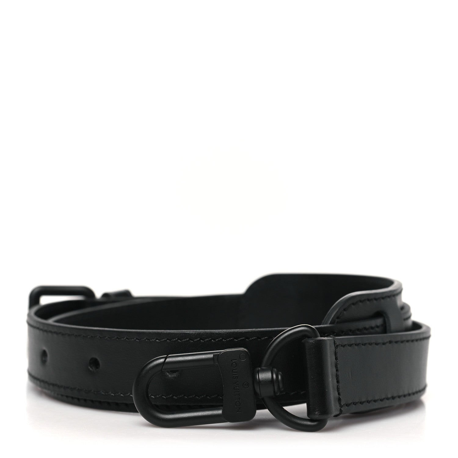 Louis Vuitton Calfskin Adjustable Keepall Bandouliere Shoulder Strap Matte Black 1 of 4