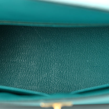 Hermes Epsom Kelly Sellier 28 Bleu Paon 5 of 30