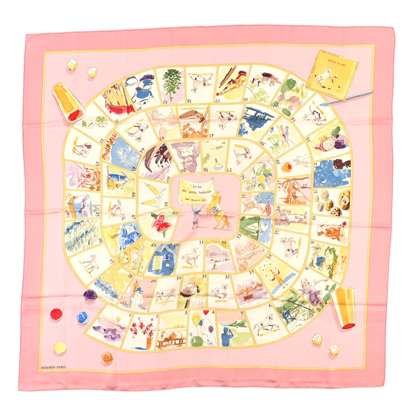Silk Le Jeu des Petits Bonheur Scarf 90
