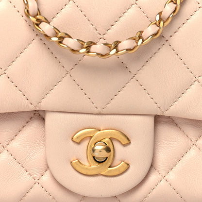 Chanel Lambskin Quilted Mini Pearl Crush Flap Light Beige 8 of 10