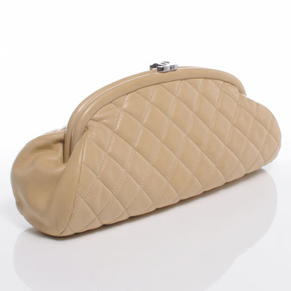 Chanel Lambskin Quilted Timeless Clutch Beige 3 of 7