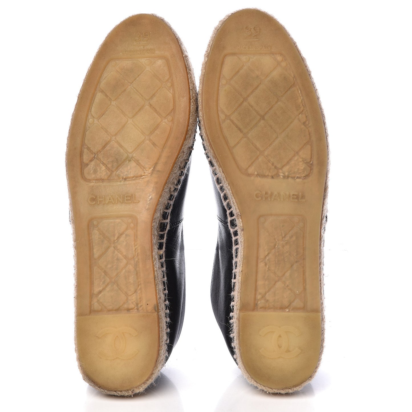 Lambskin CC Espadrilles 39 Black