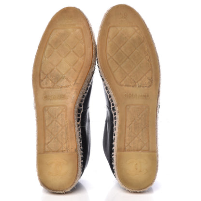 Chanel Lambskin CC Espadrilles 39 Black 8 of 16