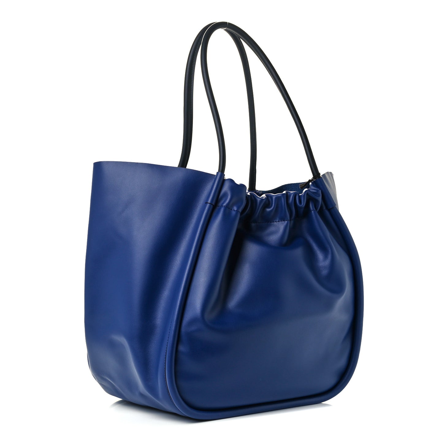 Calfskin XL Ruched Tote New Blue