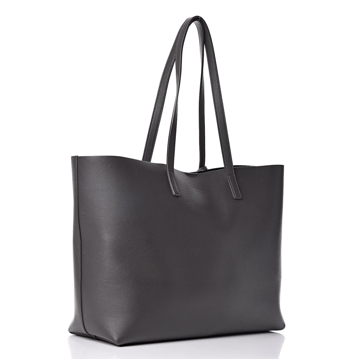Calfskin Large Shopping Tote Asphalt