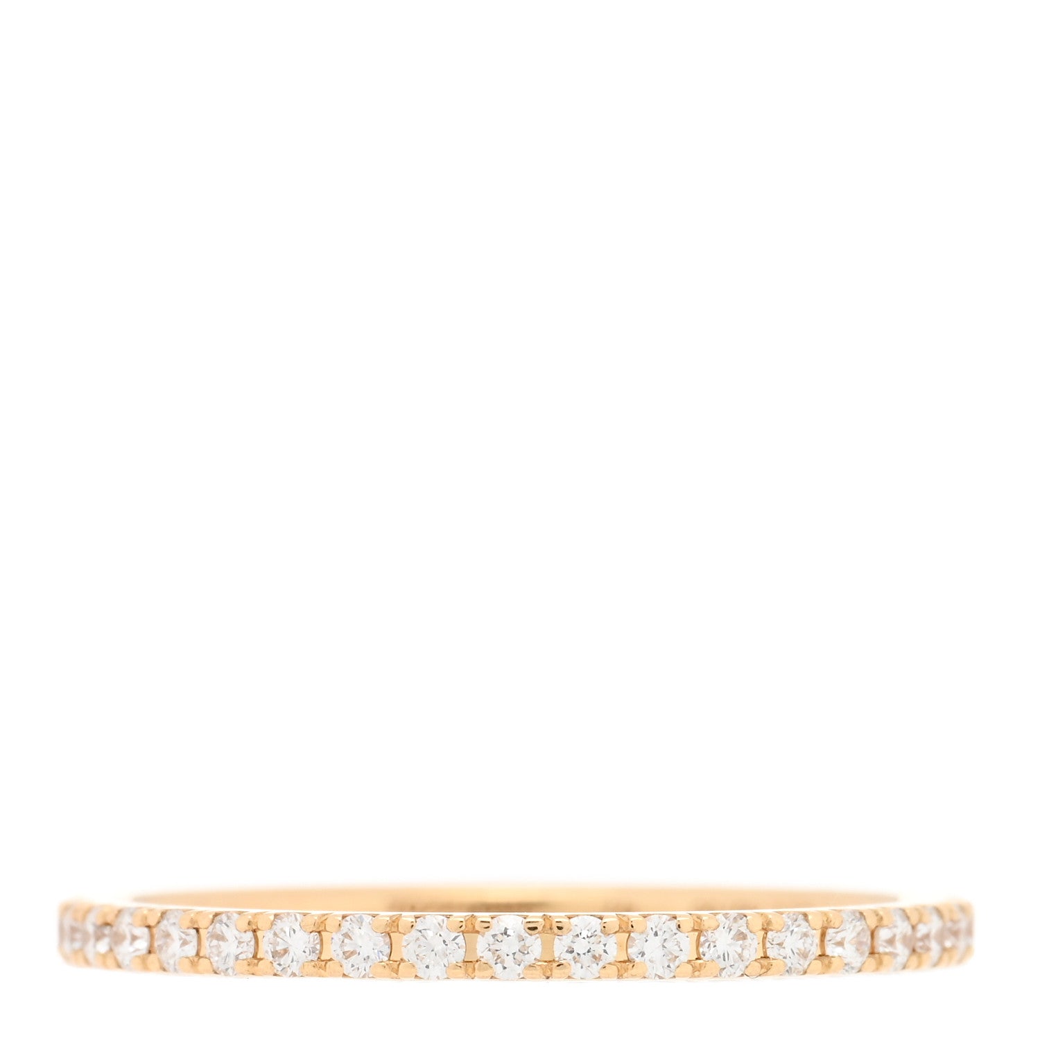Van Cleef & Arpels 18K Yellow Gold Diamond 1.25mm Felicite Wedding Band Ring 47 4 1 of 4