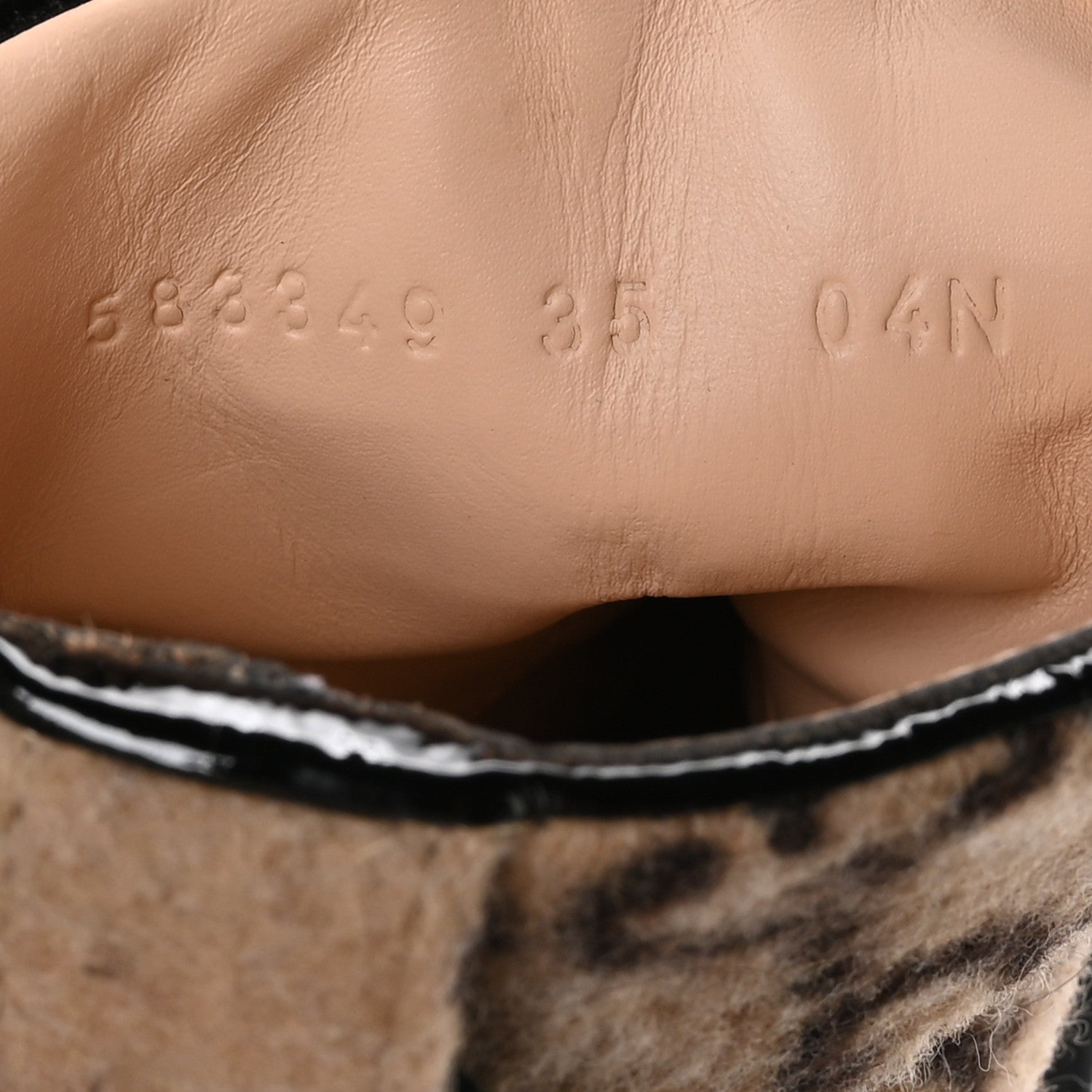 Gucci Covered Wool GG Monogram Womens Lace Up Combat Ankle Boots 35 Beige Ebony Black 8 of 8